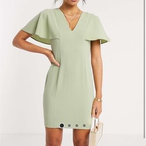 Mini Shift Dress in Sage Green Size US 6